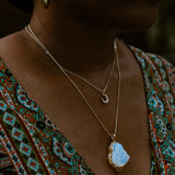 Celestial Diamond Moon Necklace