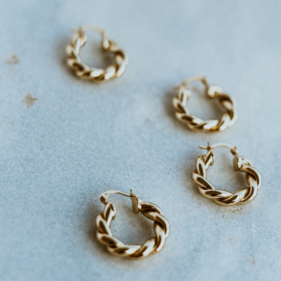 Rope Hoops 14k Gold Filled