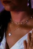 Moonstone Clover Gem Necklace
